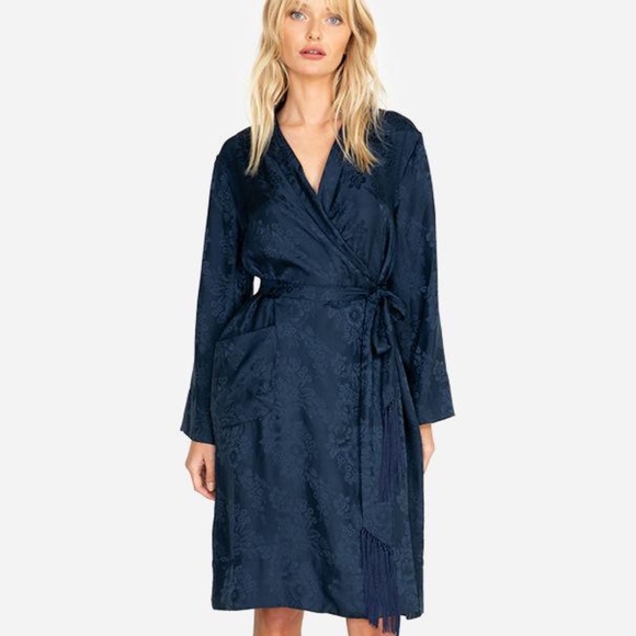 Jade by Johnny Was Renee Jacquard Silk Kimono - Picture 2 of 11